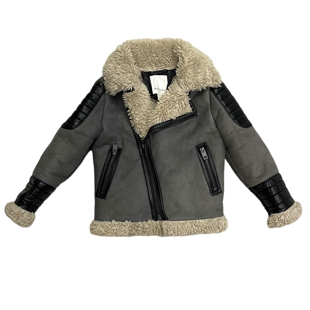 Diesel Sherpa Lined Rider Jacket Sz 4